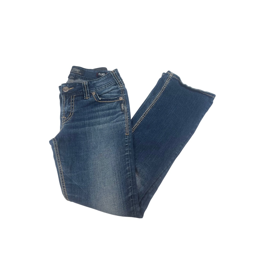 Silver Jeans Suki Mid Slim‎ Boot Jeans Women's 27x31 Medium Wash Stretch Denim